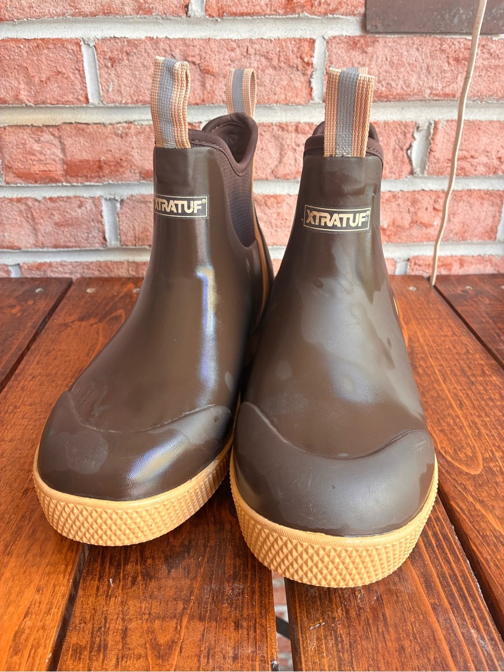 XTRATUF wheelhouse Rain & Snow Boots - Dark Brown with Tan Sole